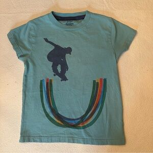 Mini Boden Boys' Skateboard Graphic Tee Shirt Blue 7-8Y